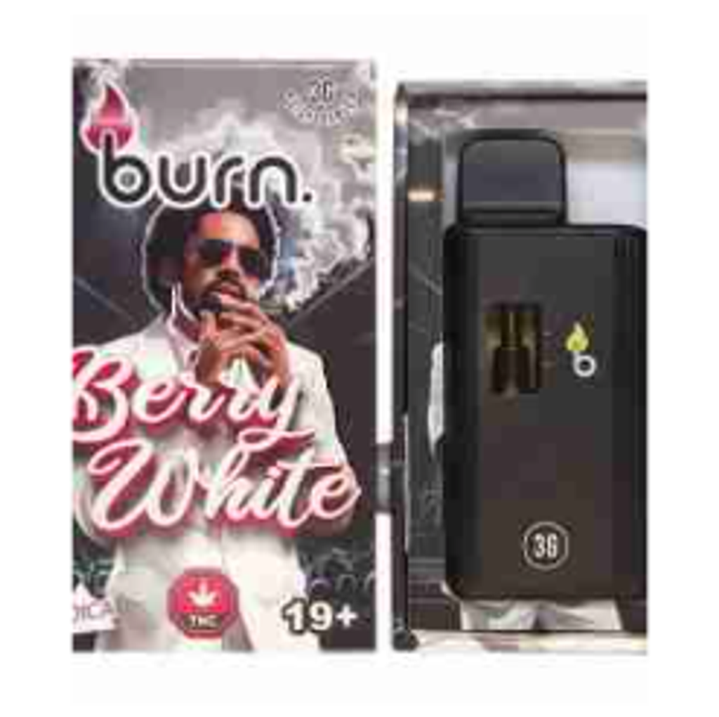 3 Gram Burn Disposable Vapes – Berry White (Indica) (3 Gram)