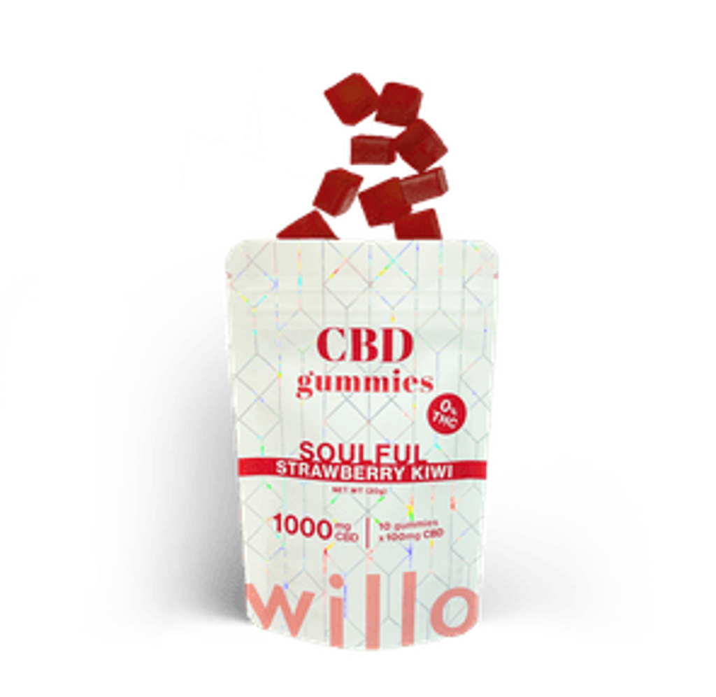 Willo 1000mg CBD Gummies: Soulful Strawberry Kiwi