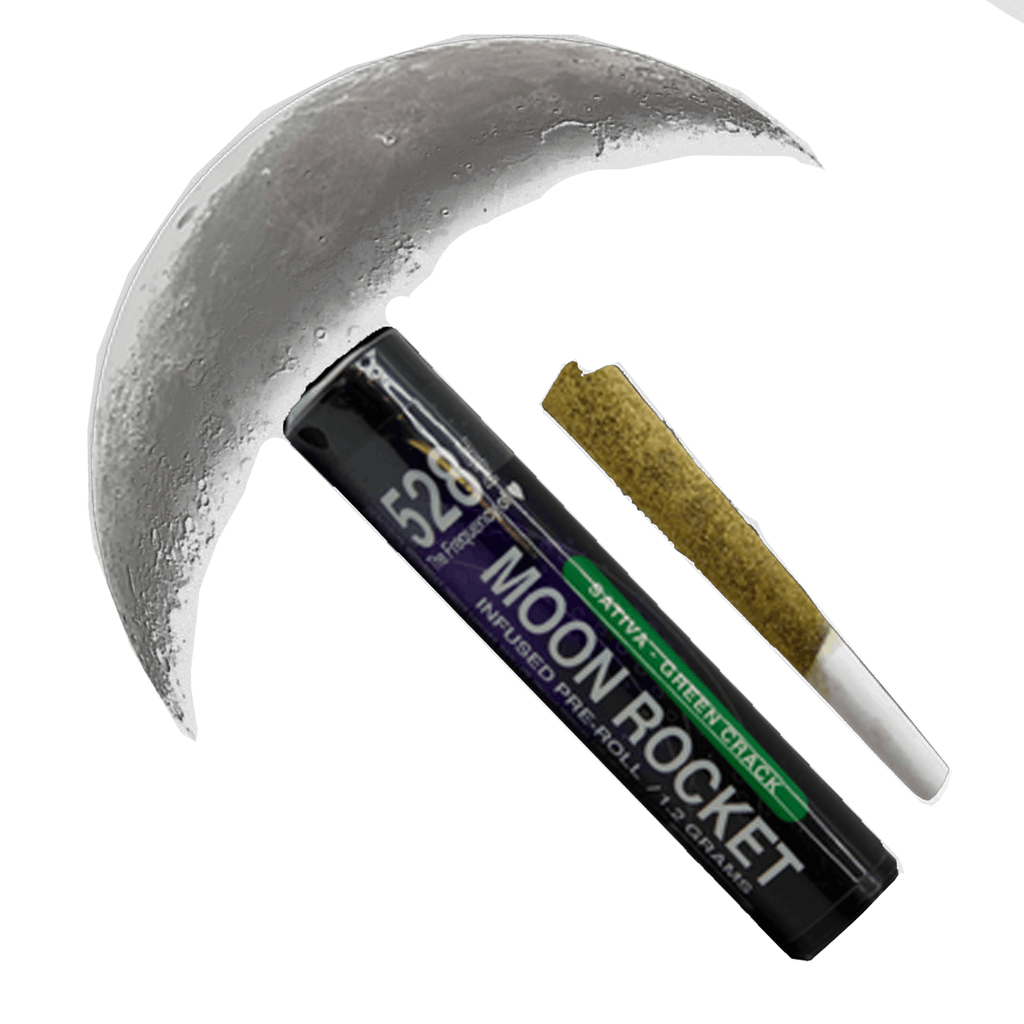 528 - Green Crack - Moon Rocket - Pre-Roll with Kief - 1.2g (Single)