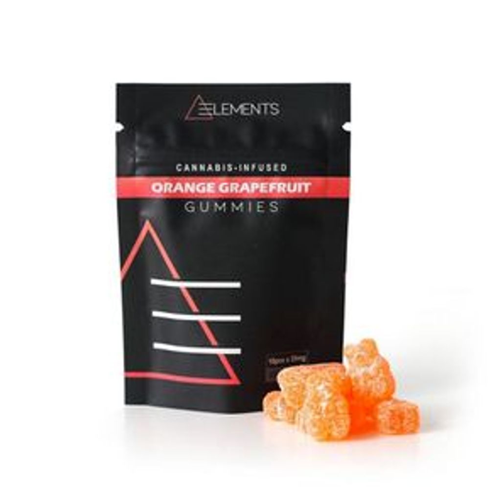 200mg THC Gummies by Elements Orange Grapefruit