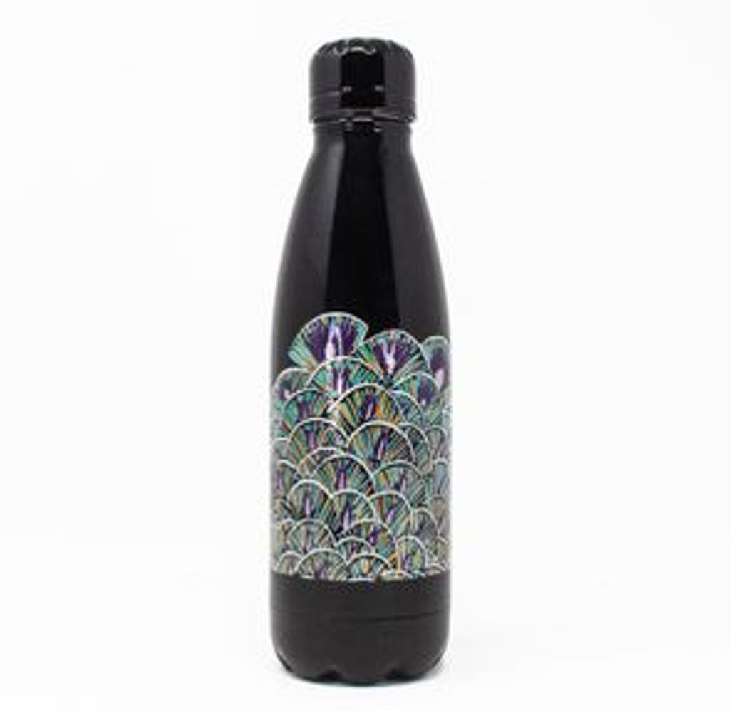 CAFE Water Bottle - Black with White Current