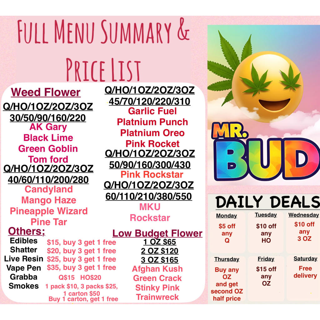 *** Full Menu *** (please click on picture to enlarge)