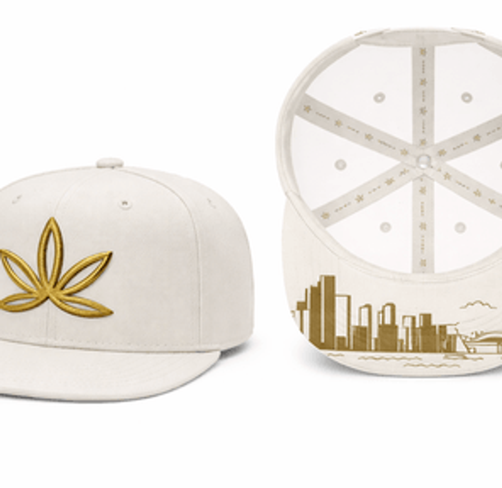 CAFE Era II Snapback Hat - Gold on White