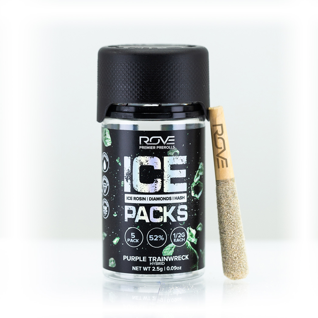 Purple Trainwreck- Infused Ice Packs (Rosin, Hash, and Diamonds) 5x 0.5g 