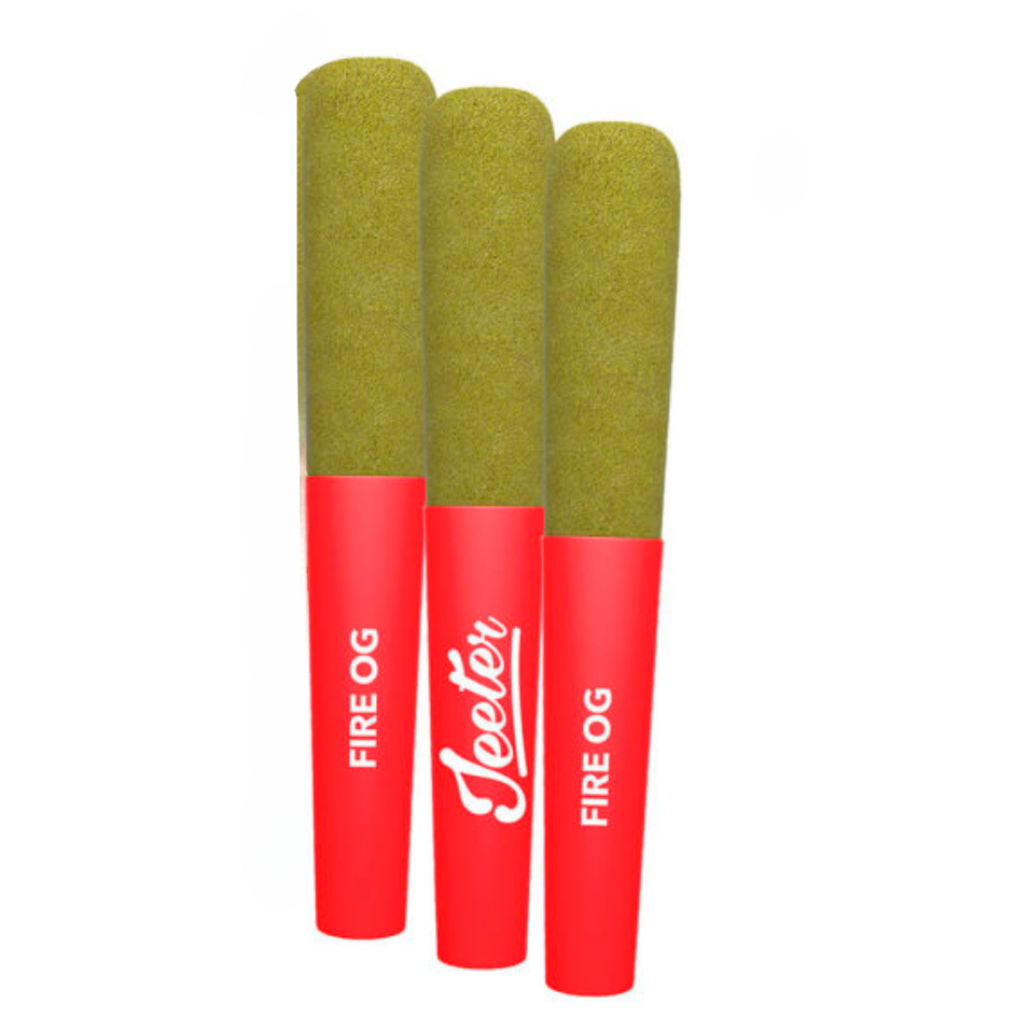 Baby Jeeter Infused Fire OG Pre-Rolls 3 Pack <br>Indica <br>38.1%