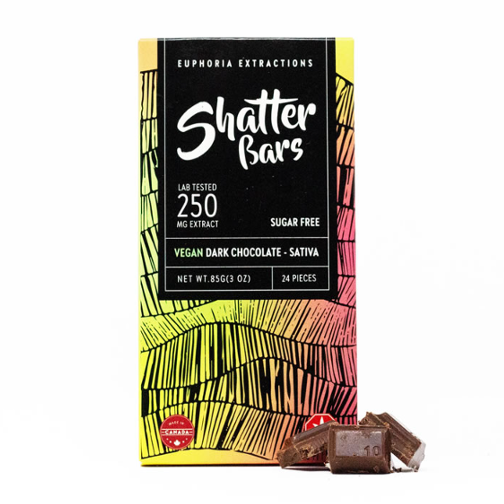 Sativa 250mg Dark Chocolate Shatter Bar (Vegan)