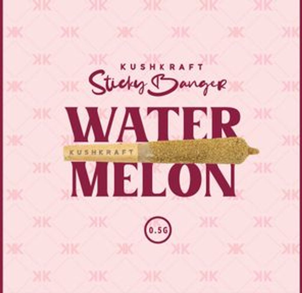 1 x 0.5g Infused Sticky Banger Pre-Roll Sativa Lemonade Sweet Melon Ice by KushKraft