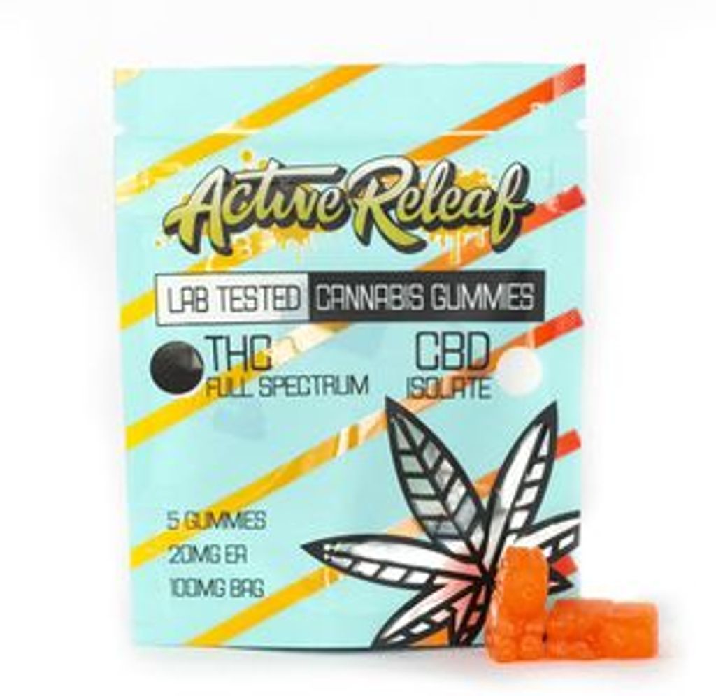 Peach 100mg THC Gummies by Active Releaf