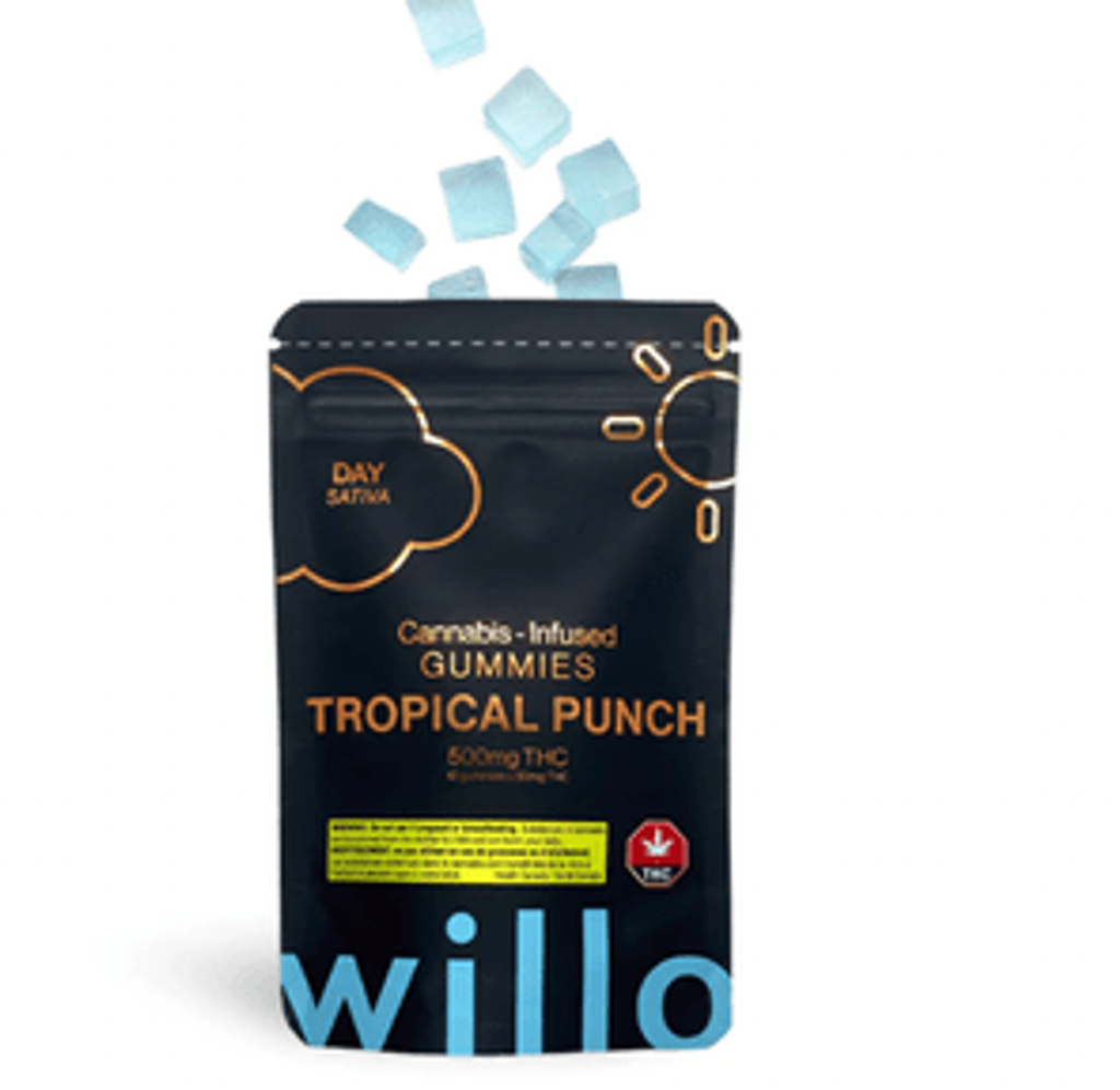 Willo 500mg THC Gummies: Tropical Punch (Day)