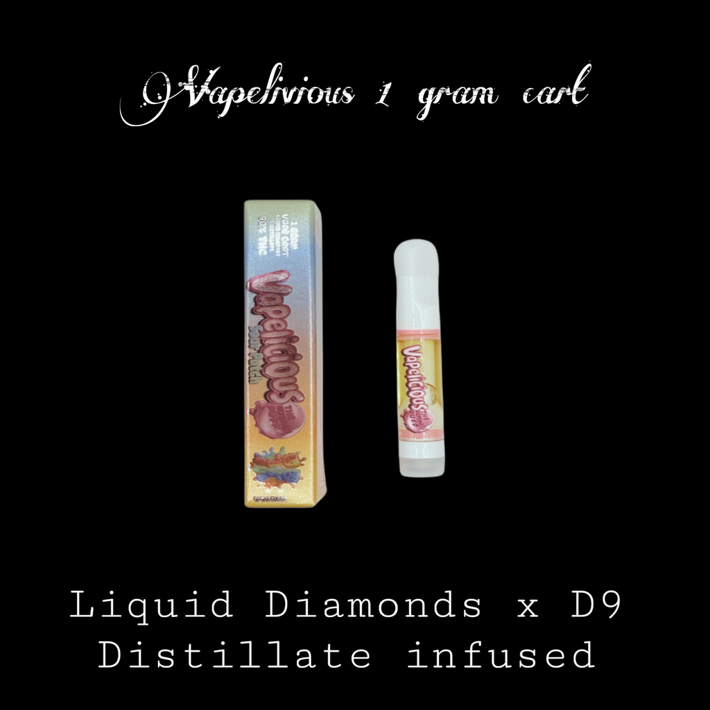 VAPELICIOUS 1G 510 Cart ( Diamond x D9 Infused) | $20 for 1 | $35 for 2