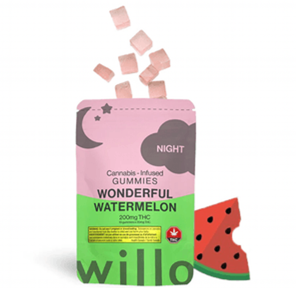 Willo 200mg THC Gummies: Wonderful Watermelon (Night)