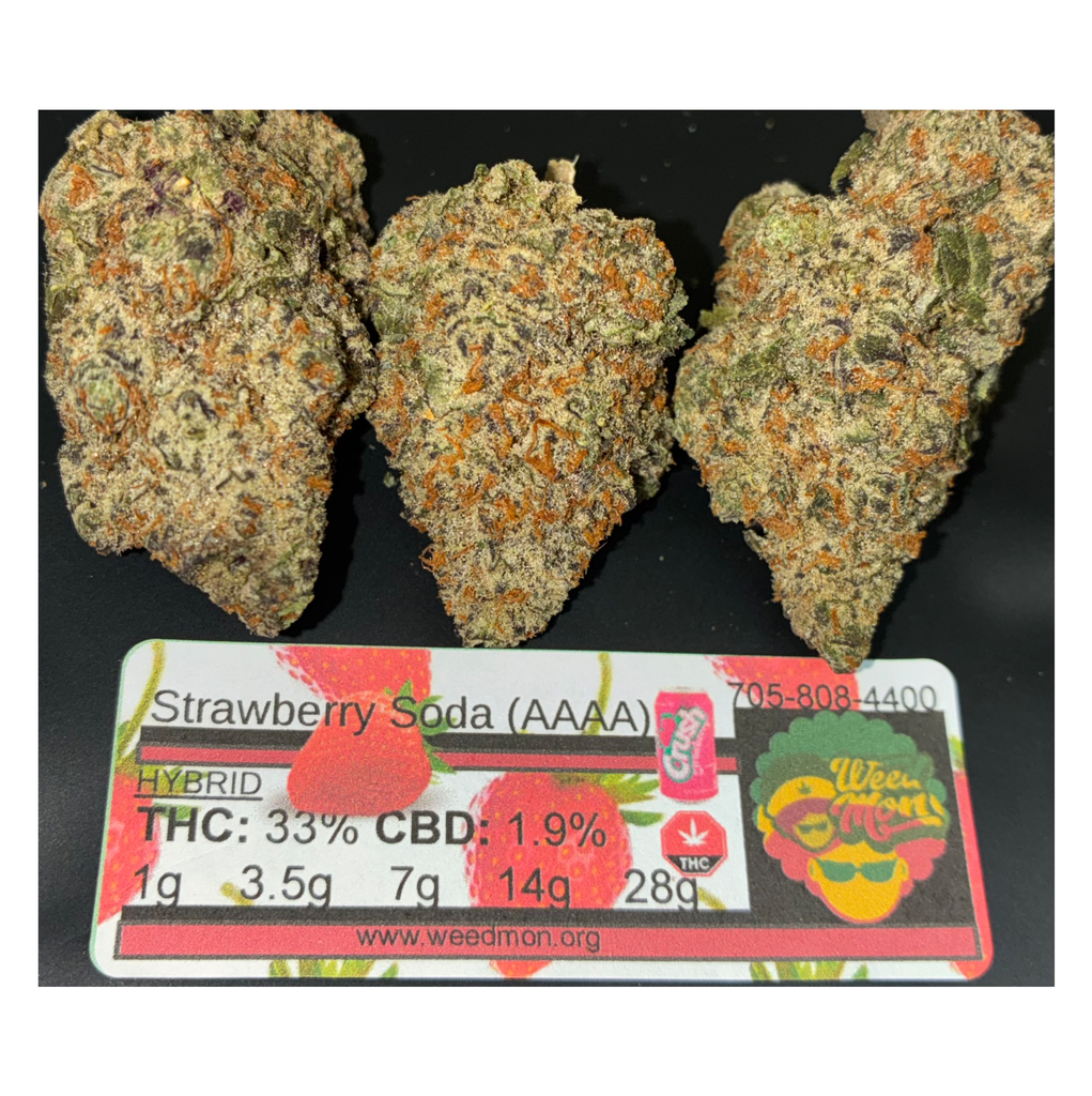 **********NEW* Strawberry Soda (AAAA+) THC: 32-34% CBD: 2.0%