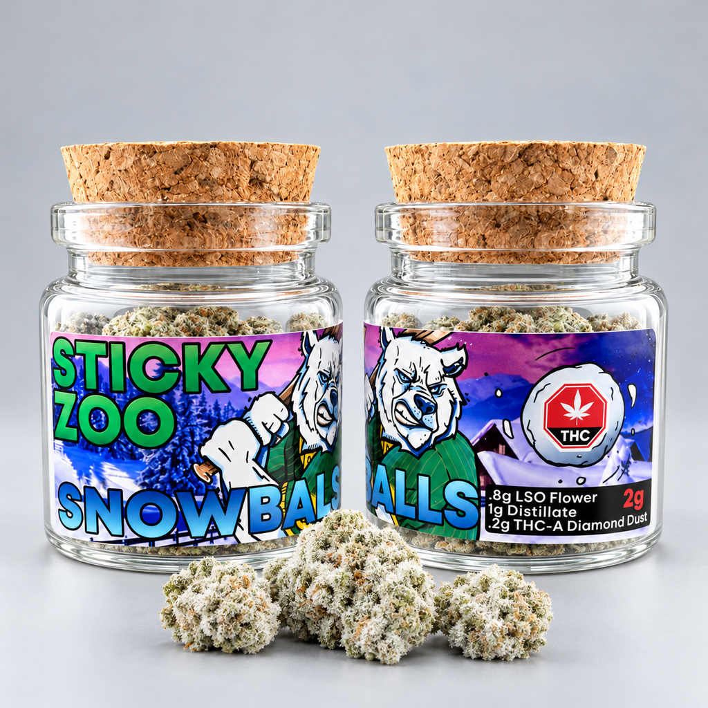  STICKY ZOO - SNOW BALLS (2G) - LSO Flower/Distillate/THCA Diamond Dust