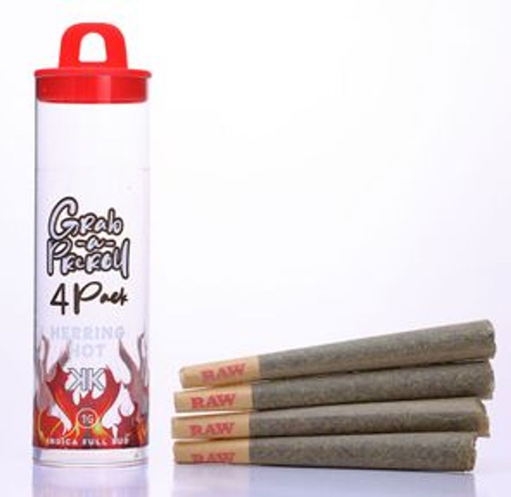 1G X 4 Herring Hot Grabba Pre Roll 4 Pack by Kushkraft