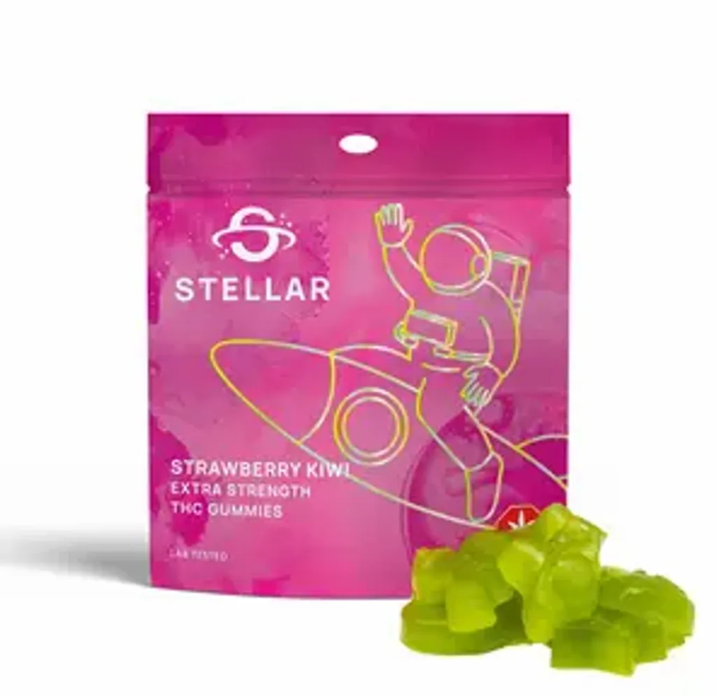 2000mg Strawberry-Kiwi Nebula Gummies by Stellar Treats