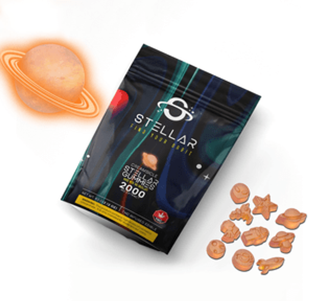 2000mg Creamsicle Cruiser Gummies by Stellar Treats