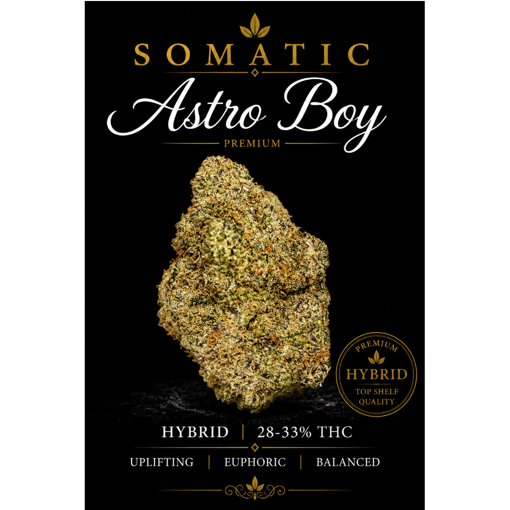 Astro Boy | HYBRID | 28-33% THC | $100 an oz | $150 for 2 Ozs | 