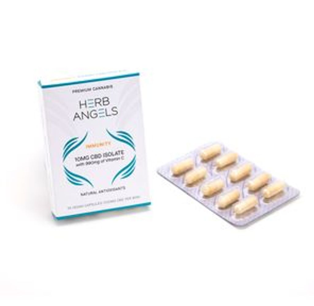 Capsules: Immunity 100mg (10x10mg) CBD Isolate by Herb Angels