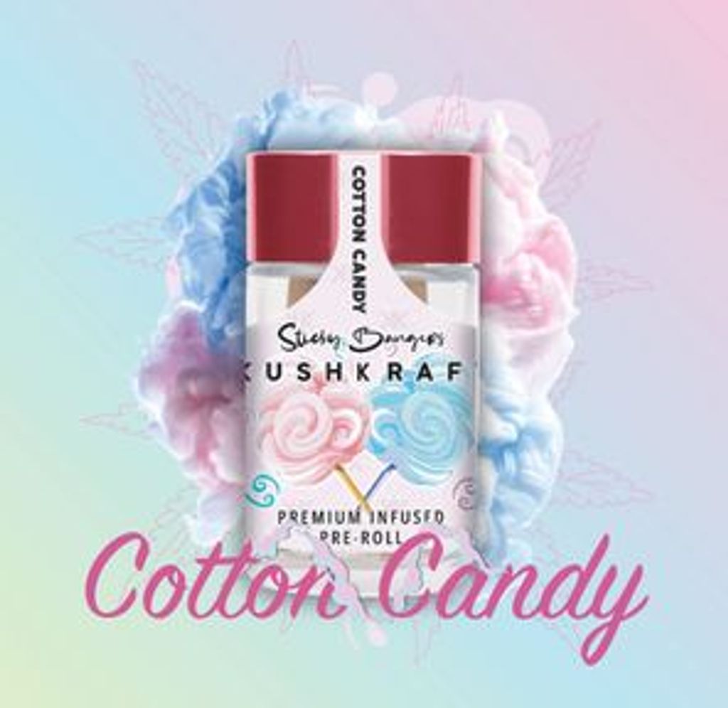6 x 0.5g Infused Sticky Banger Pre-Roll Sativa Cotton Candy by KushKraft