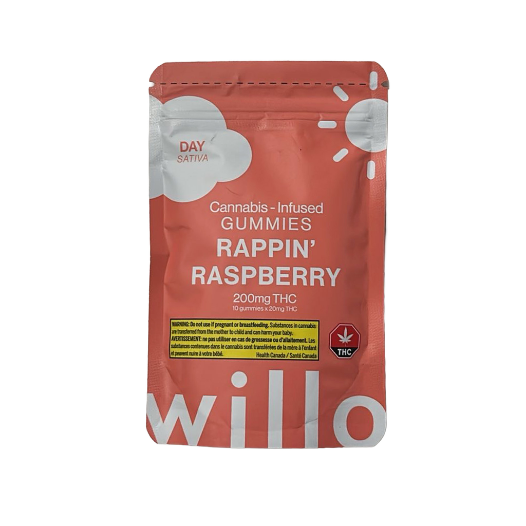 Rappin Raspberry THC Gummies (Hybrid) – Willo (200mg)