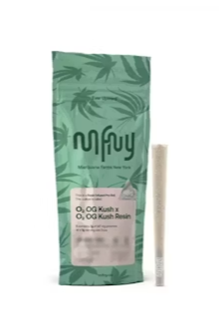 02 OG Kush & 02 OG Kush Resin Infused Preroll 1g | MFNY | Pre Roll Infused