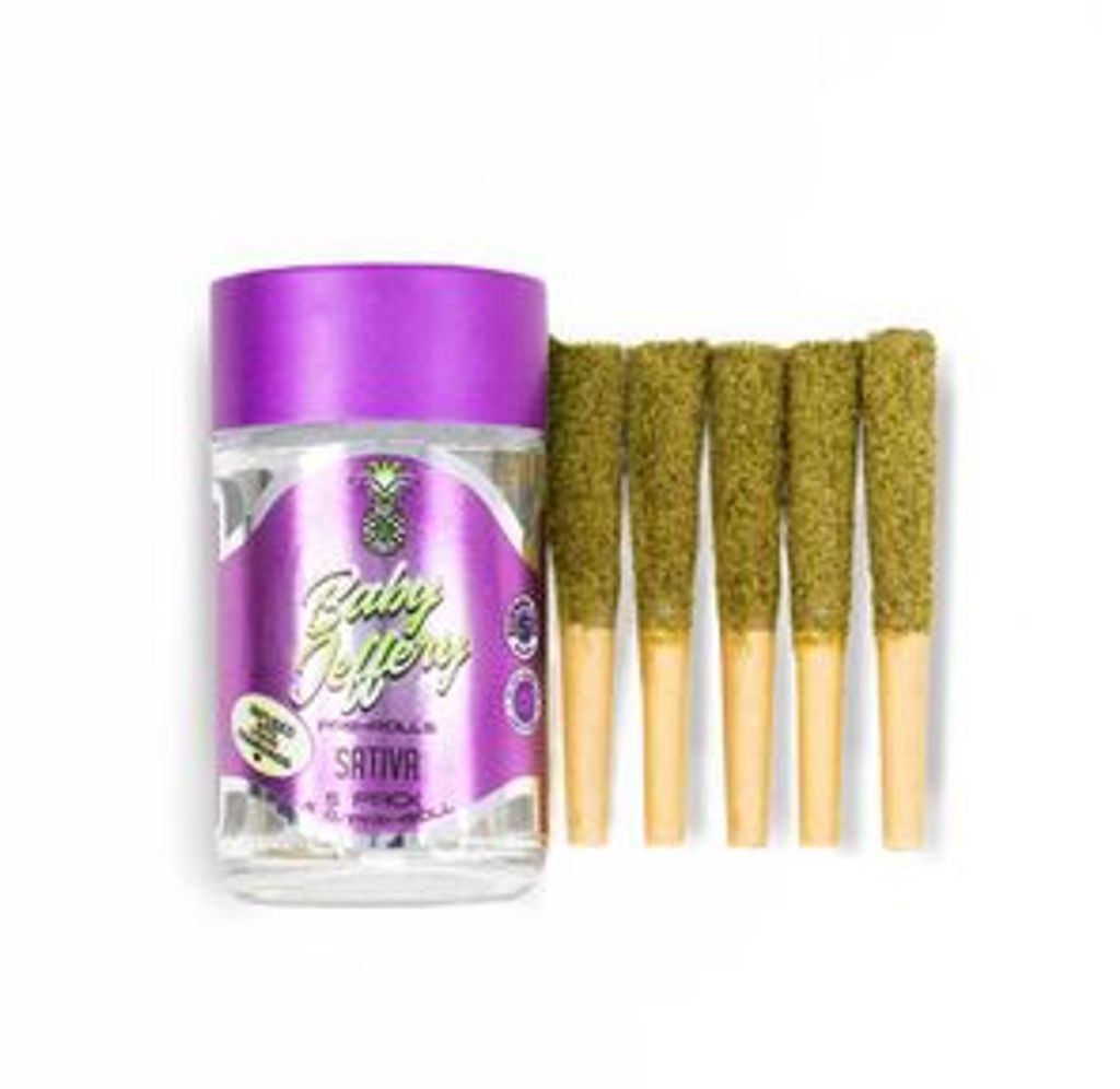 Maui Waui - Sativa Baby Jeffery 5 Pack of 0.5G Pre-Rolled Hemp Blunt by PEX / PEM