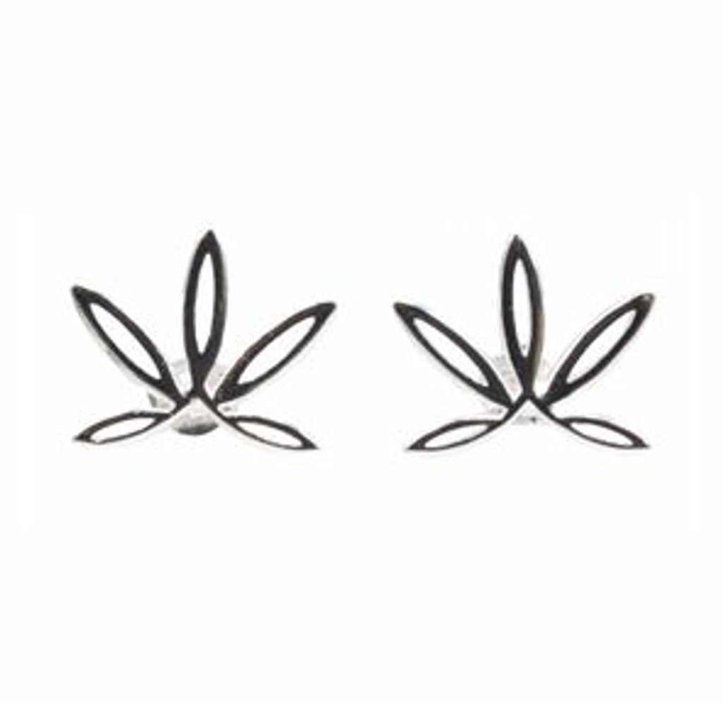 CAFE Silver Stud Earrings 1 Pair