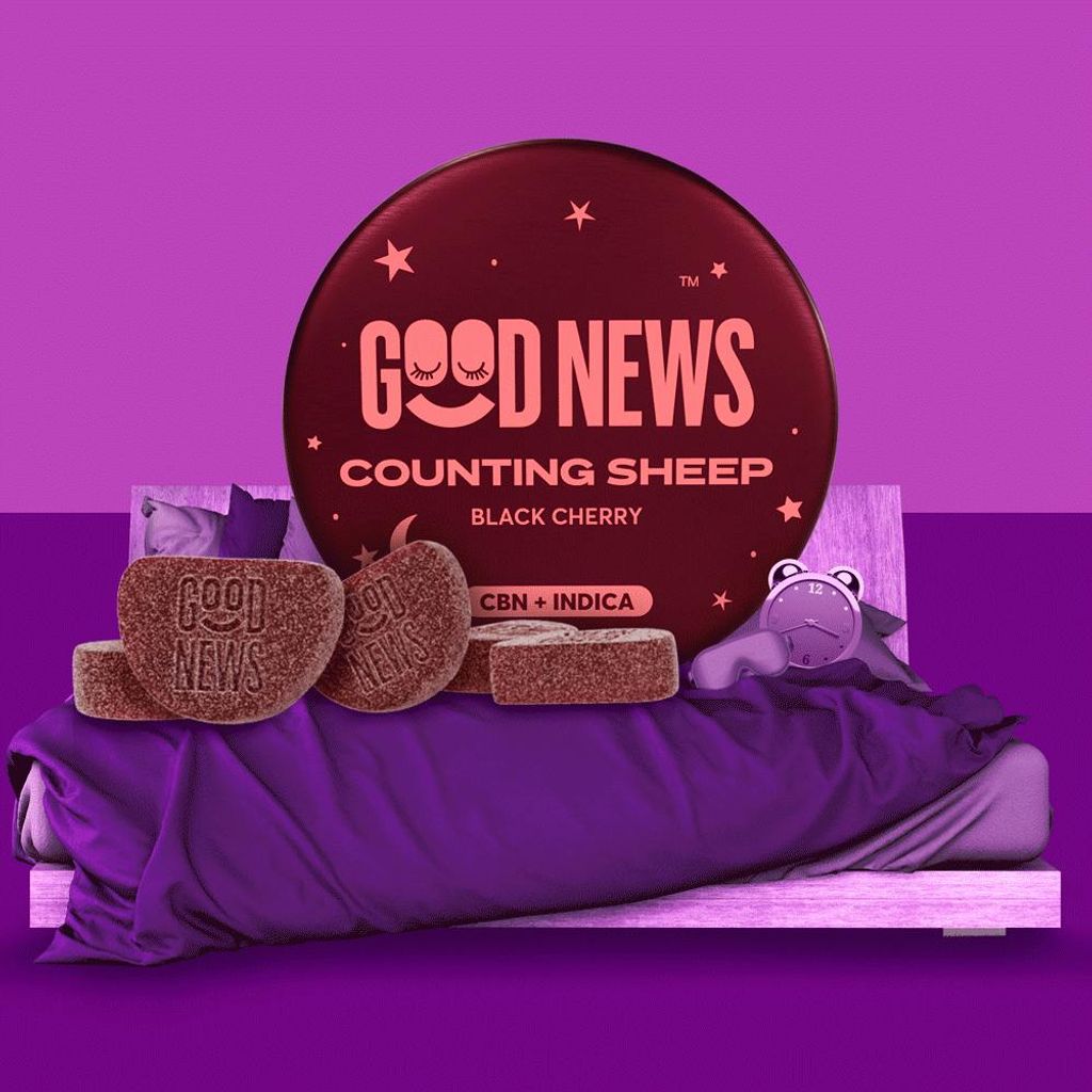 Good News Counting Sheep Black Cherry Gummies with CBN