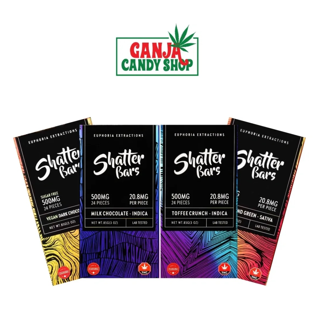 Euphoria Extractions Shatter Bars - 500mg THC (24 pcs)