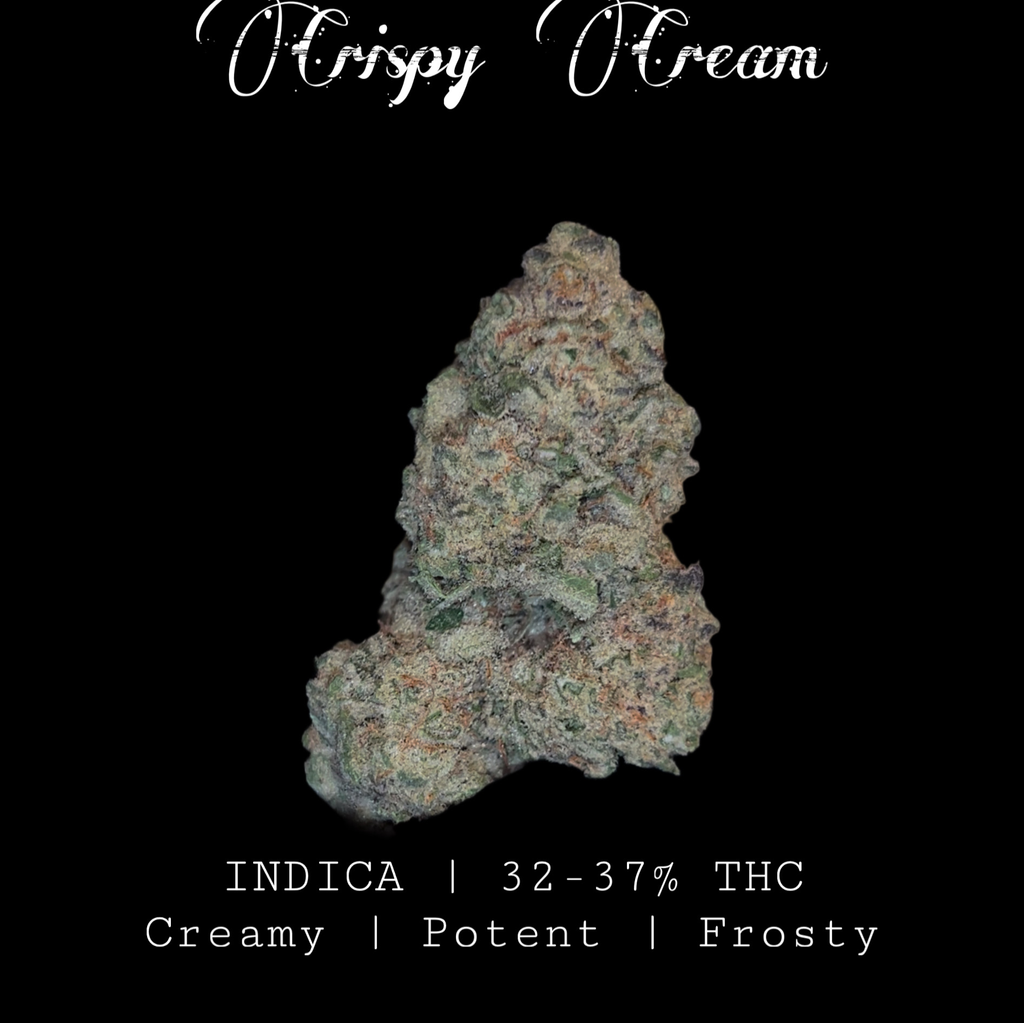  🍩✨ Crispy Cream (Indica-Dominant Hybrid) 32-37% THC | $110 an oz | $165 for 2 ozs | 