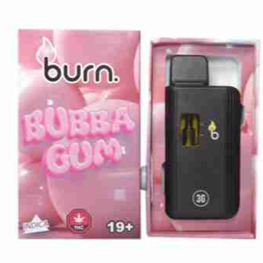 3 Gram Burn Disposable Vapes – Bubba Gum (Indica) (3 Gram)