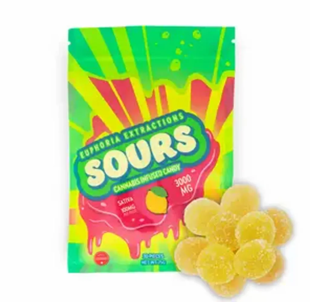 3000mg Sativa Lemon Sours by Euphoria Extractions (100mgx30)