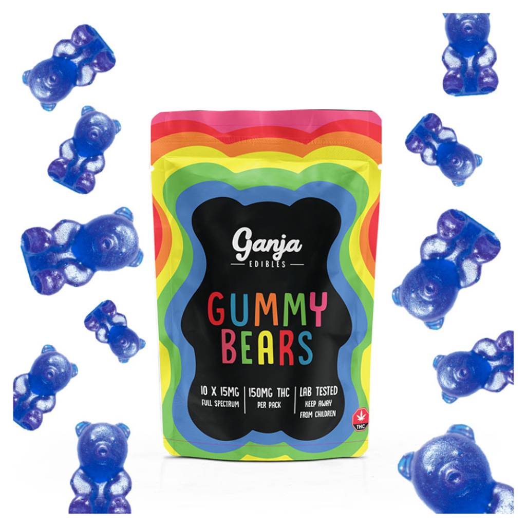 Ganja Bear Sour Gummies 150mg THC Assorted $10
