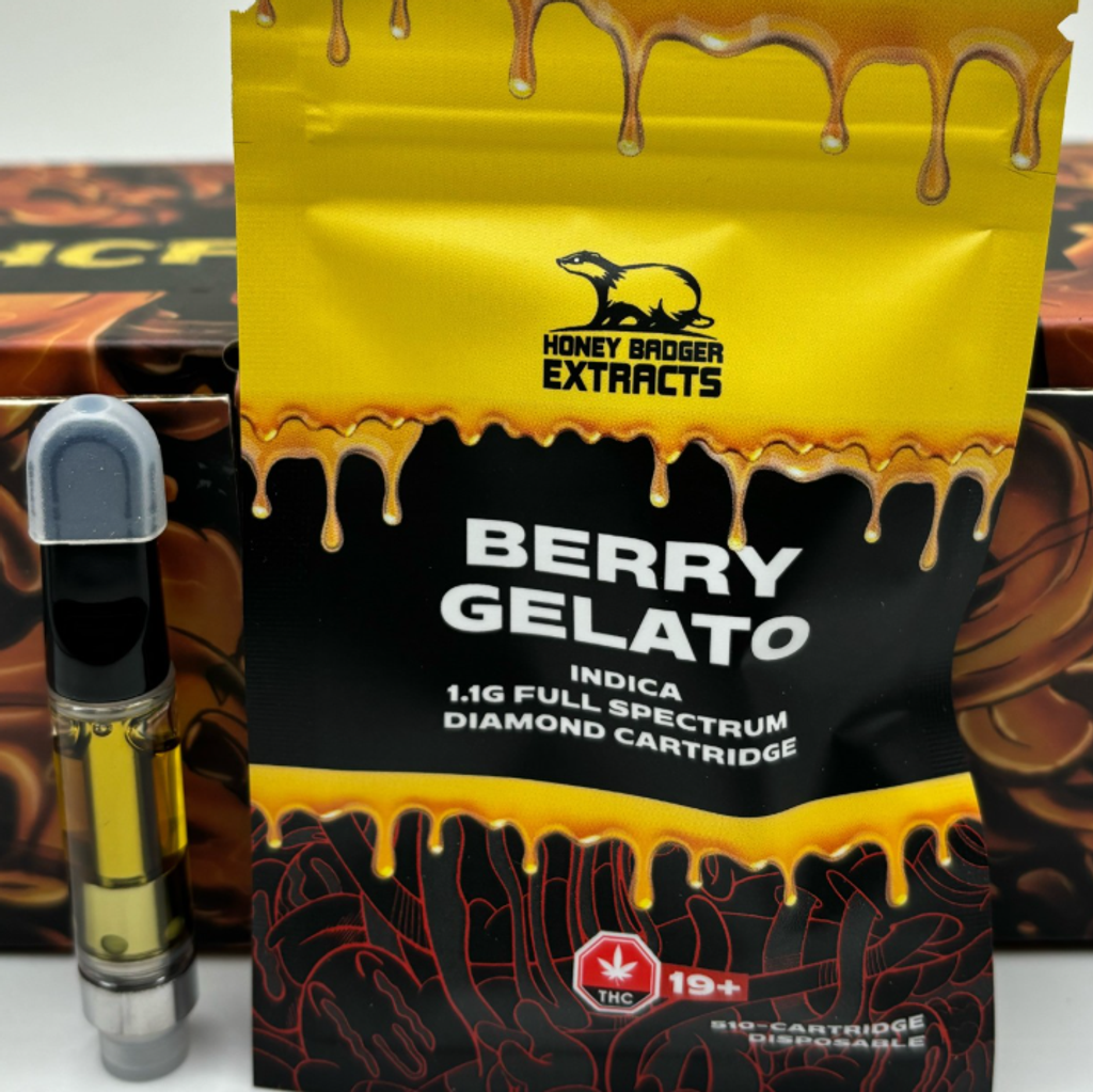 elfbar nachfüll pod läuft aus Honey Badger 1.1g Fse Cartridge-Berry Gelato | the Green Gallery