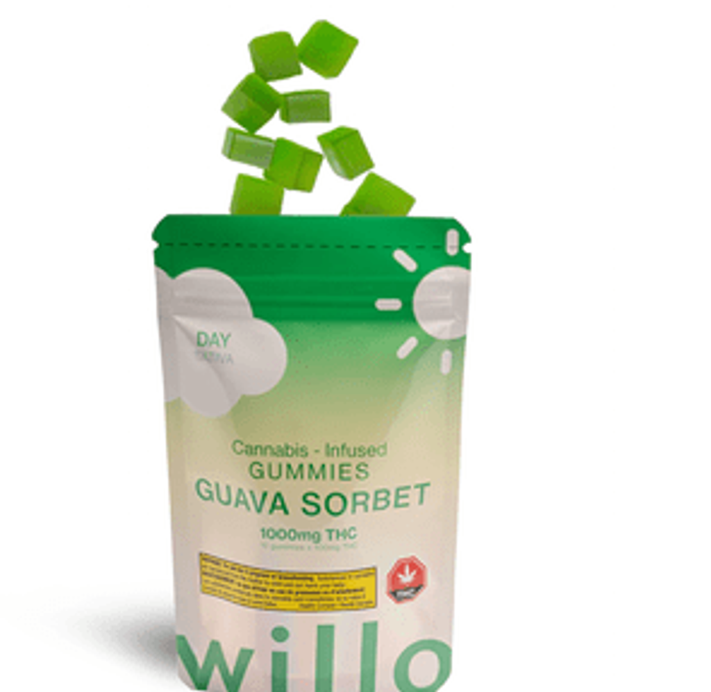 Willo 1000mg THC Gummies: Guava Sorbet (Day)