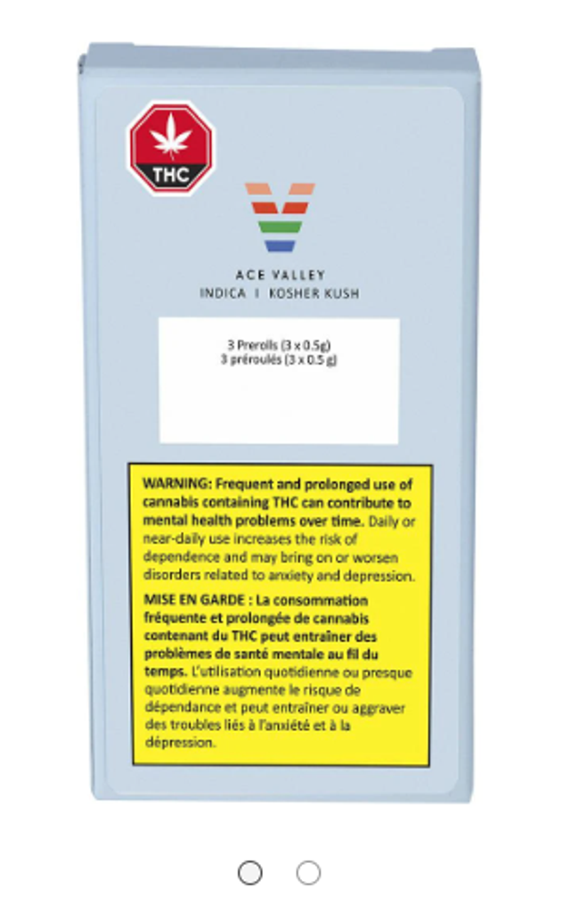 Ace Valley - Kosher Kush Pre Roll 3 Pack - 3x0.5g Indica