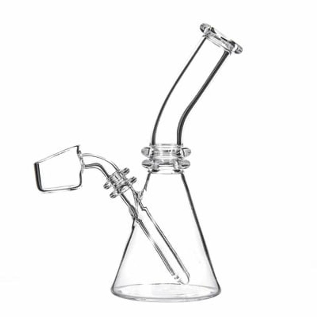 5" Full Quartz Beaker Dab Rig with Banger - Glass Dab Rig