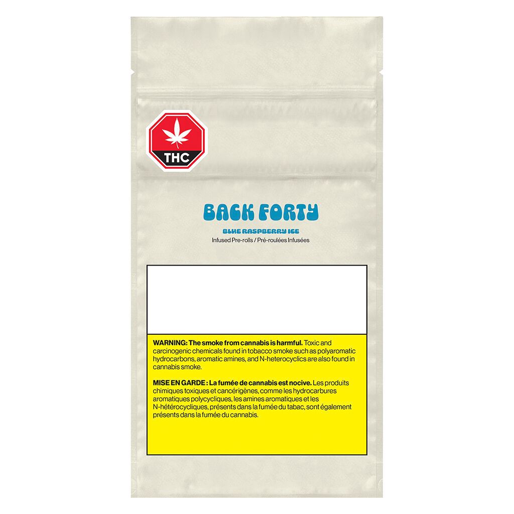 Back Forty - Blue Raspberry Ice Infused Pre Roll 3 Pack - 3x0.5g Sativa