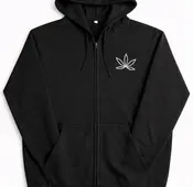 CAFE Black Zip-Up Hoodie (XL)