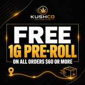   Free 1g Houseblend pre-roll on orders $60 or more