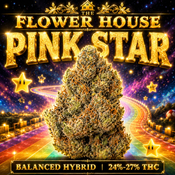 Pink Star | 24-27% THC | BALANCED HYBRID | $85 OZ | $150 / 2 OZ