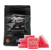 1000mg Indica Cherry Shatter Chews by Euphoria Extractions (100mg x10)