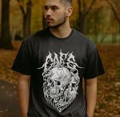 Luna Collection - CAFE Rooted Skull T-Shirt – Vintage Black XL