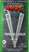 Bakrs Duo Pre Rolls - Hybrid, Platinum Gorilla
