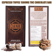 ESPRESSO TOFFEE ARTISIAN CHOCOLATE by DANK - 1500MG THC thumbnail 1
