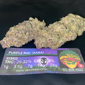 ***BLOWOUT SALE*** PURPLE MAC (AAAA) 29-32% THC 2.2% CBD
