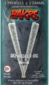 Bakrs Duo Pre Rolls - Indica, Skywalker OG