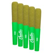 Baby Jeeter Infused Strawberry Sour Diesel Pre-Rolls 5 Pack <br>Sativa <br>38.1%