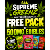 FREE 500MG EDIBLE WITH EVERY PURCHASE 