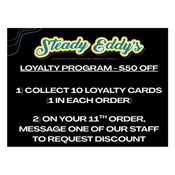 $50 OFF 11TH ORDER! LOYALTY PROGRAM